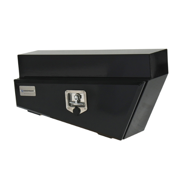 Tapered Under Tray / Under Body Steel Toolbox - Left of Wheel - Black - TB0050
