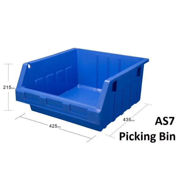 Visiplas Supra Bin 7 435x425x215 - Blue - AS7