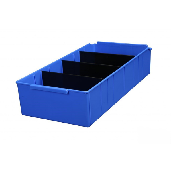 Visiplas Parts Tray 615x300x135 incl. 3 Dividers - Blue - AT64
