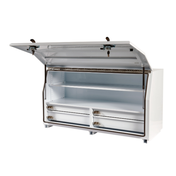 Ute Toolbox 850H Series Paramount Minebox - Side by Side - 4 Drawers - 1750mm - Steel - White - TBP0262