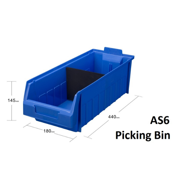 Visiplas Supra Bin 6 440x180x145 - Blue - AS6