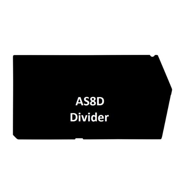 Visiplas Dividers for Supra Bin AS8 - Black - AS8D