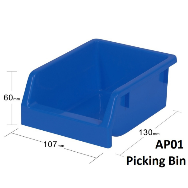 Visiplas Picking Bin 130x107x60 - Blue - AP01
