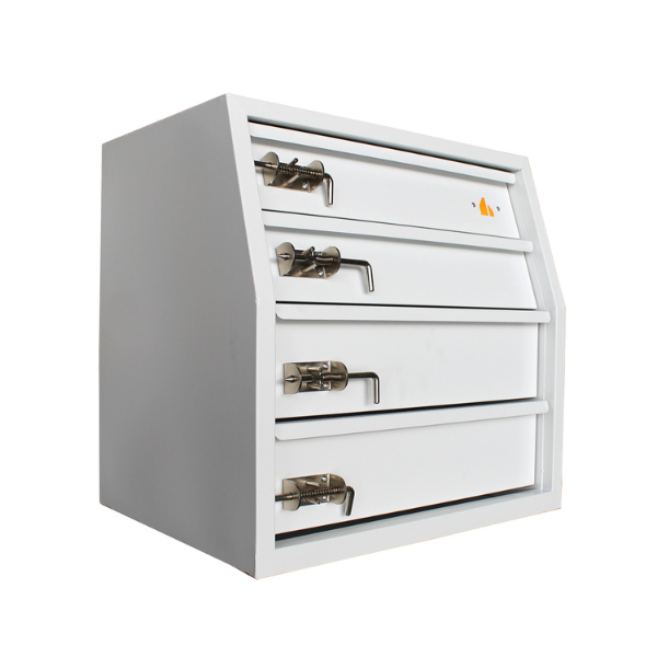 Ute Canopy Toolbox Steel 4 Drawer - White  - TBACS0062