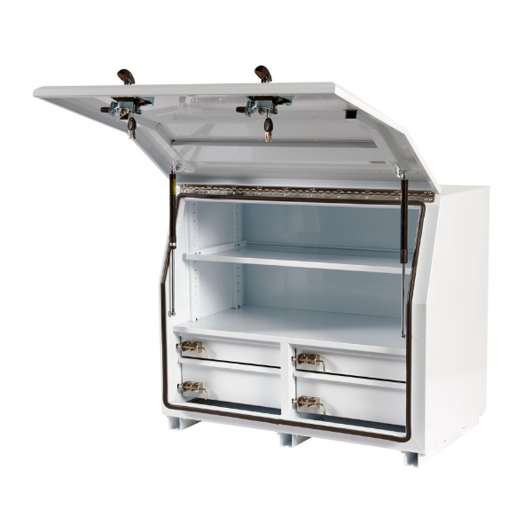 Ute Toolbox 850H Series Paramount Minebox - Side by Side - 4 Drawers - 1000mm - Steel - White - TBP0250