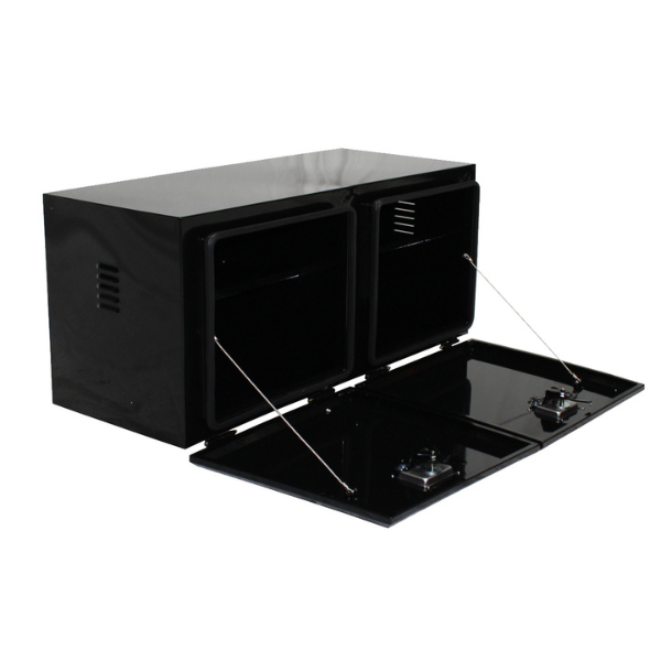 Toolbox Under Body 2 Lid Truck Box - 1000mm - Black - TBP0158