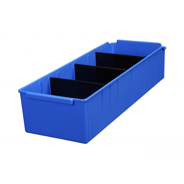 Visiplas Parts Tray 615x220x135 incl. 3 Dividers - Blue - AT63