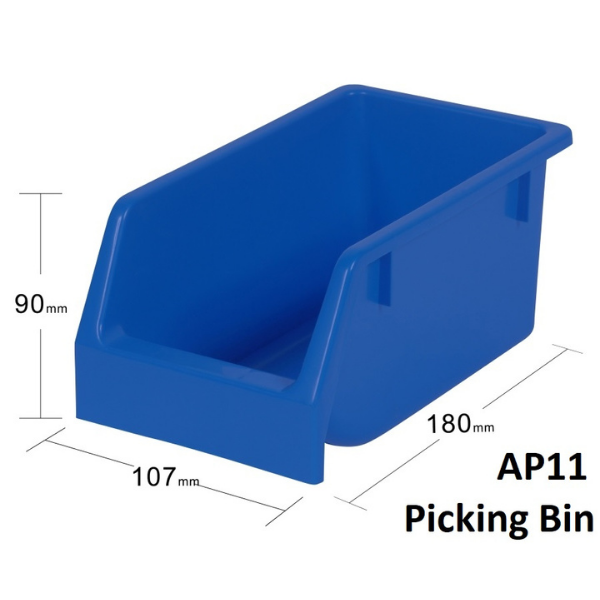 Visiplas Picking Bin 180x107x90 - Blue - AP11