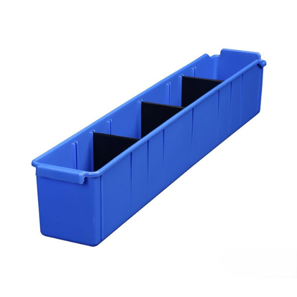 Visiplas Parts Tray 615x100x110 incl. 3 Dividers - Blue - AT61