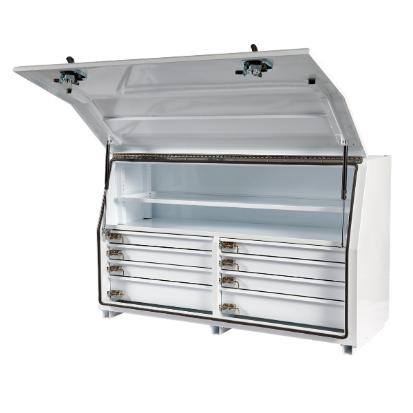 Ute Toolbox 950H Series Paramount Minebox 8 Drawers - 1280mm - Steel - White - TBN0680