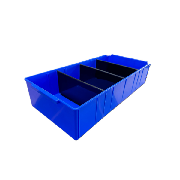 Visiplas Parts Tray 615x300x185 incl. 3 Dividers - Blue - AT65