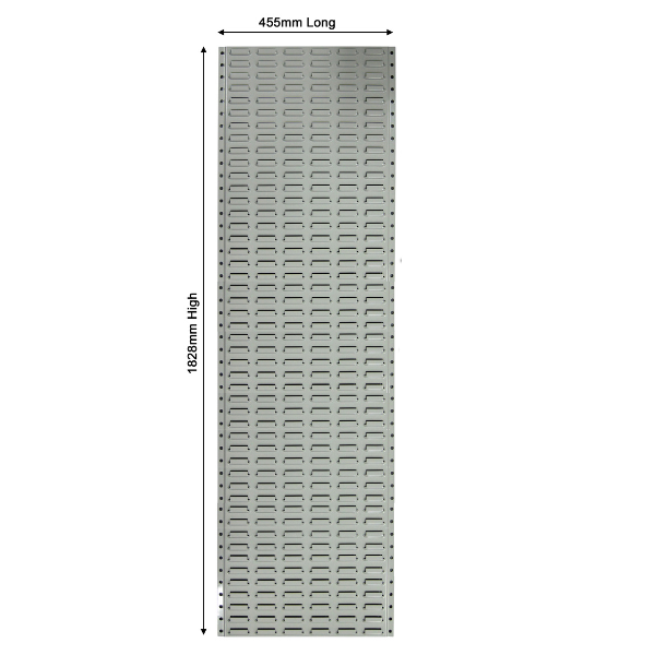 Louvre Panel Steel 1829mm high x 455mm wide - BL6